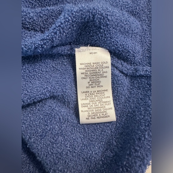 EXOFFICIO Blue 2 Toned Sweater Soft Knitt VNeck Pullover Layering Winter REI - Picture 7 of 9